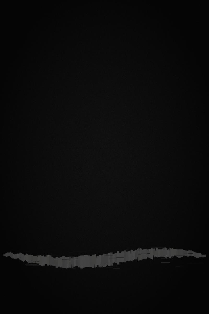 Placeholder cover field: a rough silver stroke across near-black.